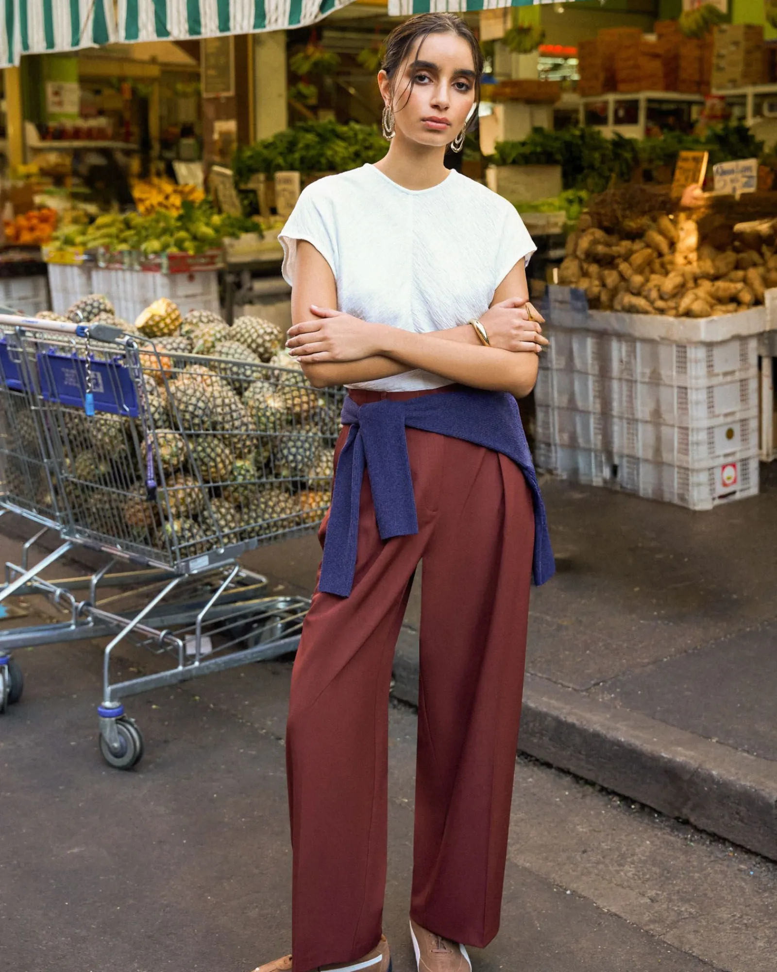 Forcast Abel Adjustable Waist Pants* High-Waisted Pants|Straight Leg Pants