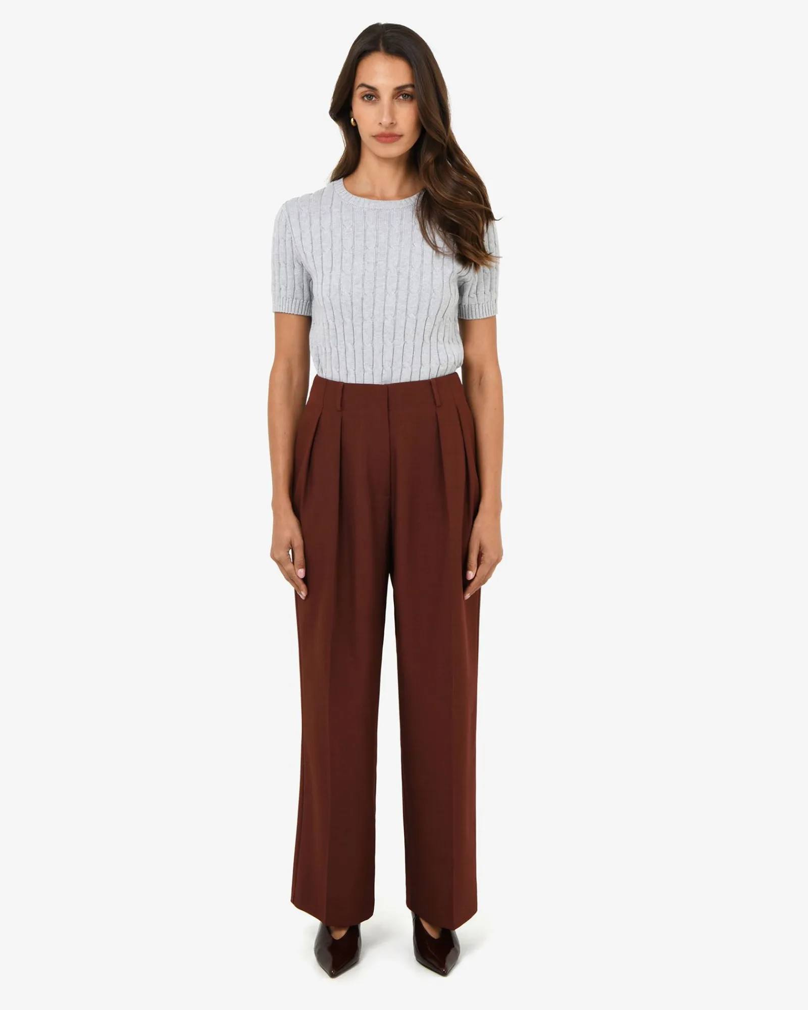 Forcast Abel Adjustable Waist Pants* High-Waisted Pants|Straight Leg Pants