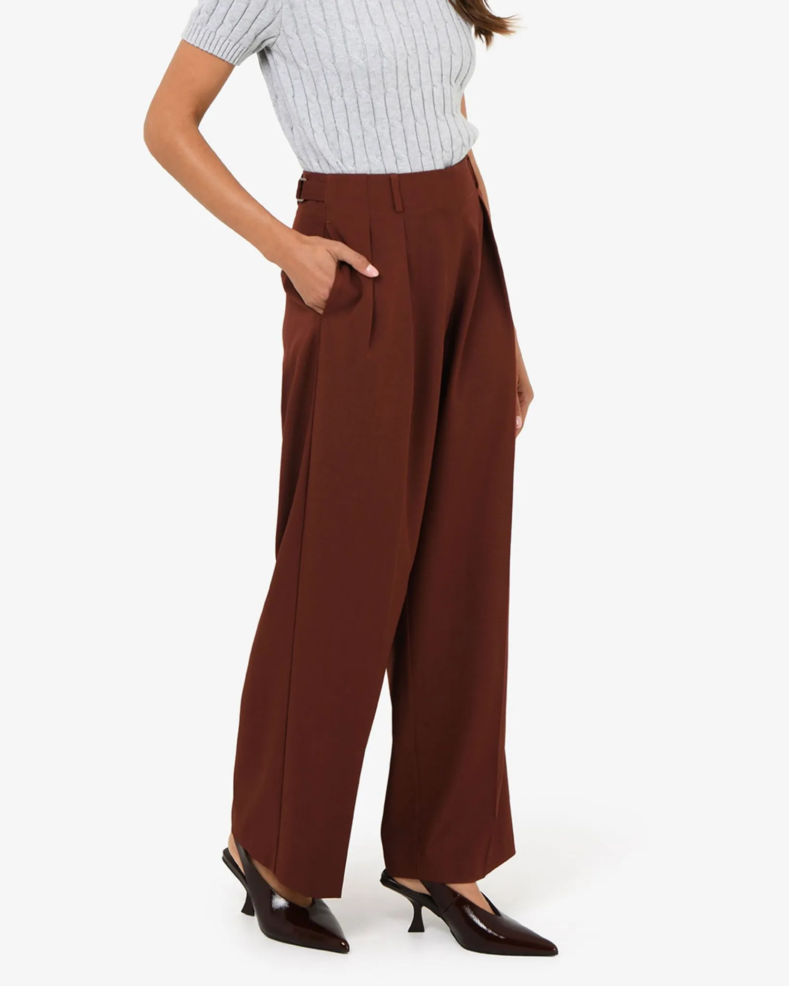 Forcast Abel Adjustable Waist Pants* High-Waisted Pants|Straight Leg Pants
