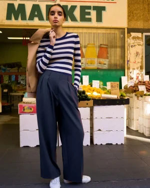 Forcast Abel Adjustable Waist Pants* High-Waisted Pants|Straight Leg Pants