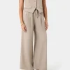 Forcast Abel Elastic Waist Relax Pants* High-Waisted Pants|Straight Leg Pants