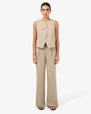 Forcast Abel Straight Leg Pants* High-Waisted Pants|Straight Leg Pants