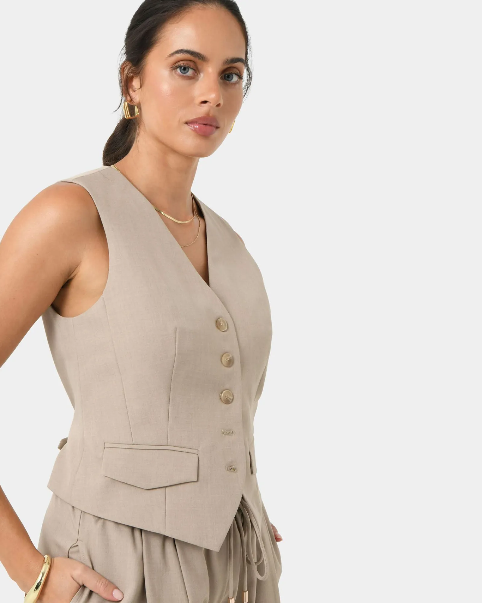 Forcast Abel Tailored Vest* T-Shirts & Tops|Work Tops