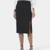 Forcast Ace Side Button Skirt* Midi & Maxi Skirts|Work Skirts