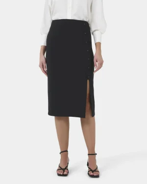 Forcast Ace Side Button Skirt* Midi & Maxi Skirts|Work Skirts