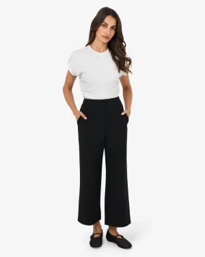 Forcast Ace Wide Leg Culotte* Cropped Pants|High-Waisted Pants