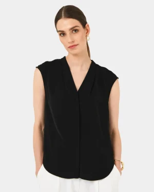 Forcast Adelaide V-neck Cap Sleeve Top* T-Shirts & Tops|Work Tops