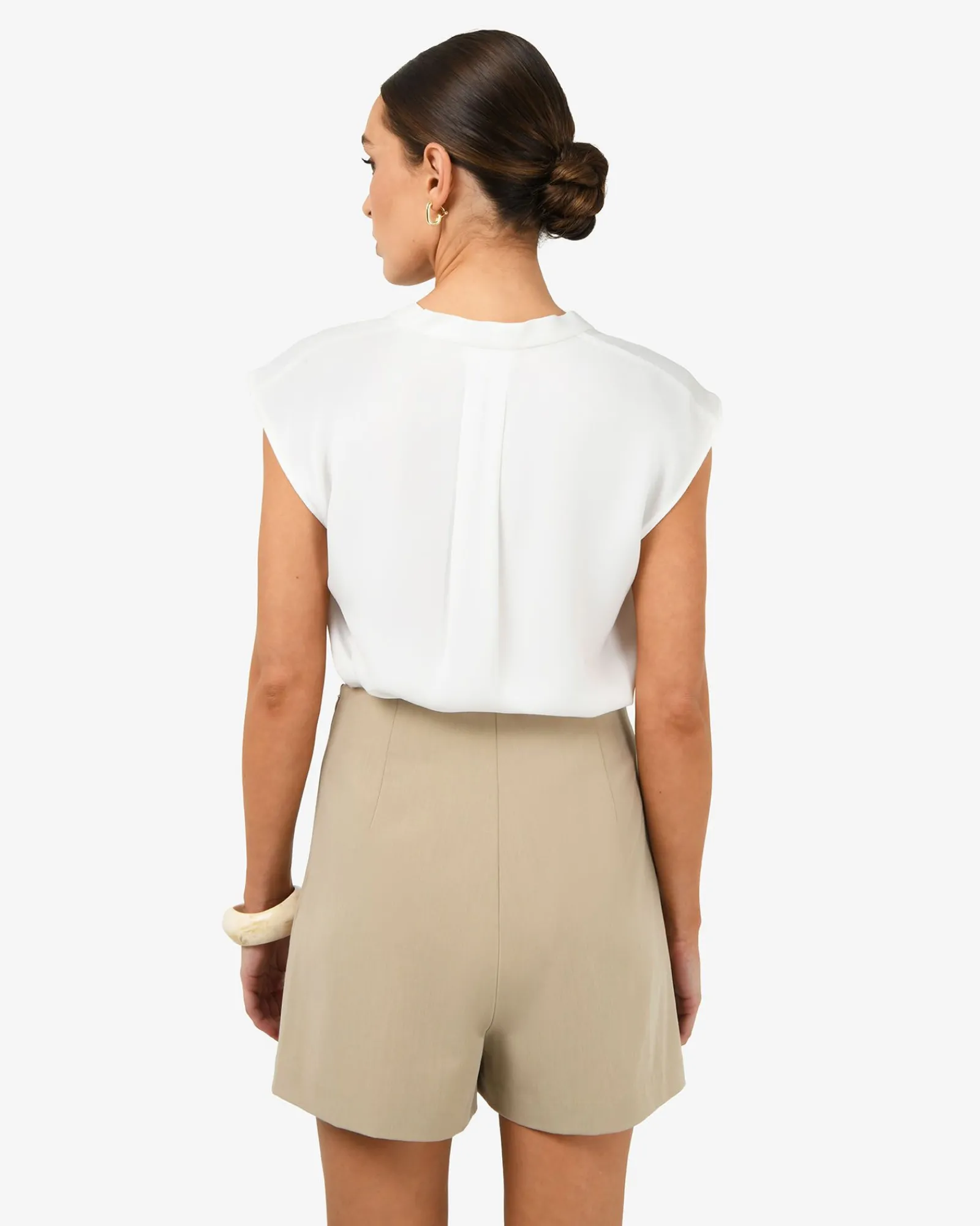 Forcast Adelaide V-neck Cap Sleeve Top* T-Shirts & Tops|Work Tops