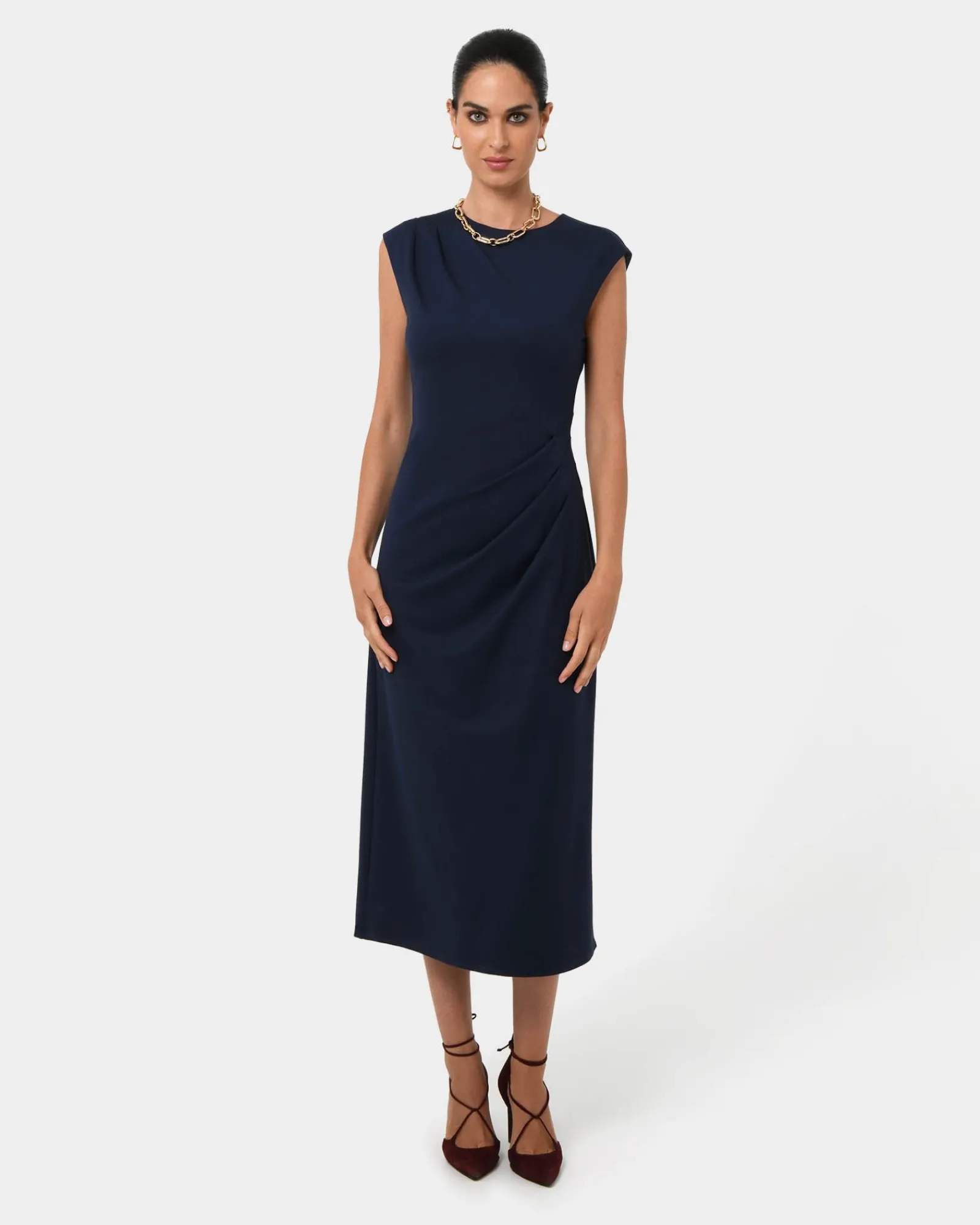 Forcast Adele Pleated Midi Dress* Midi Dresses|Midi Dresses