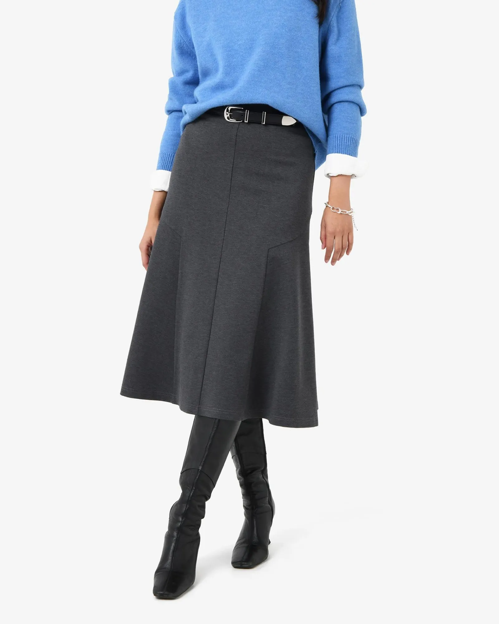 Forcast Adele Side Panel Midi Skirt* Midi & Maxi Skirts|Work Skirts
