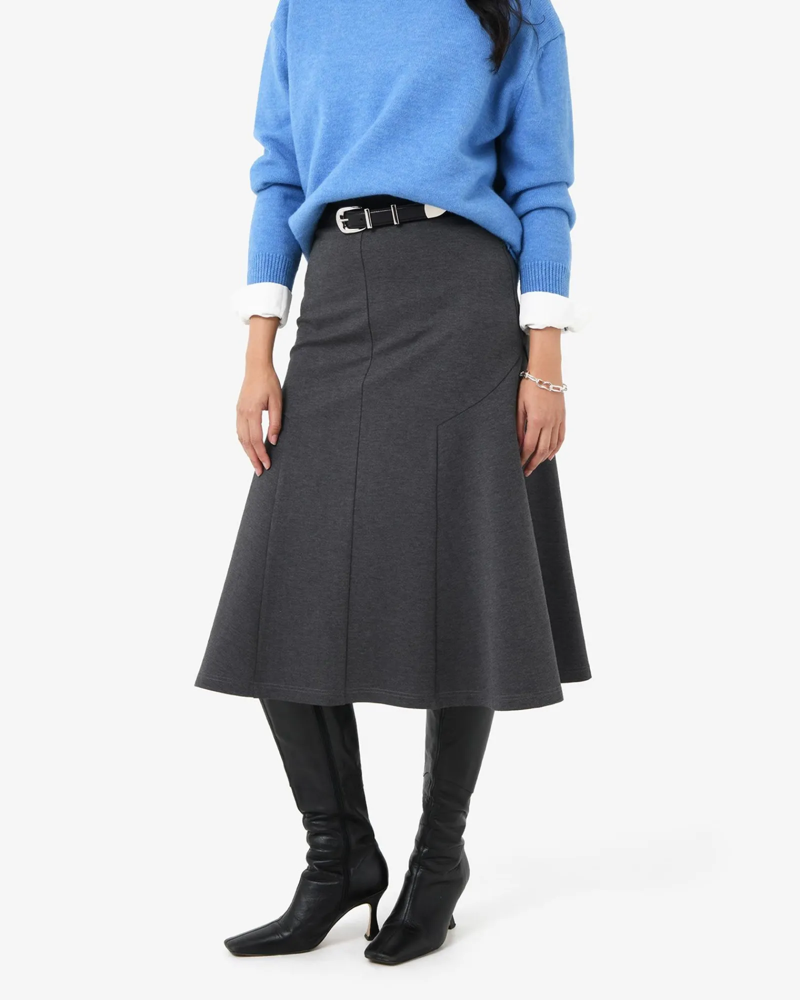 Forcast Adele Side Panel Midi Skirt* Midi & Maxi Skirts|Work Skirts