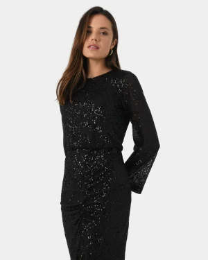 Forcast Adrianna Sequin Dress* Midi Dresses|Midi Dresses