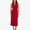 Forcast Alaia Twisted Lapel Midi Dress* Midi Dresses|Midi Dresses