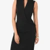 Forcast Alaia Twisted Lapel Midi Dress* Midi Dresses|Midi Dresses