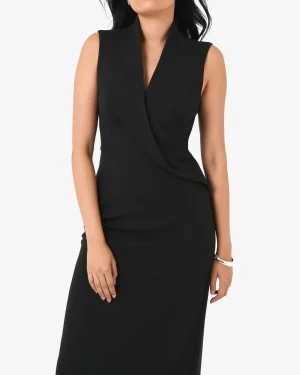 Forcast Alaia Twisted Lapel Midi Dress* Midi Dresses|Midi Dresses