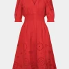 Forcast Ali Embroidered Dress* Conscious|Midi Dresses