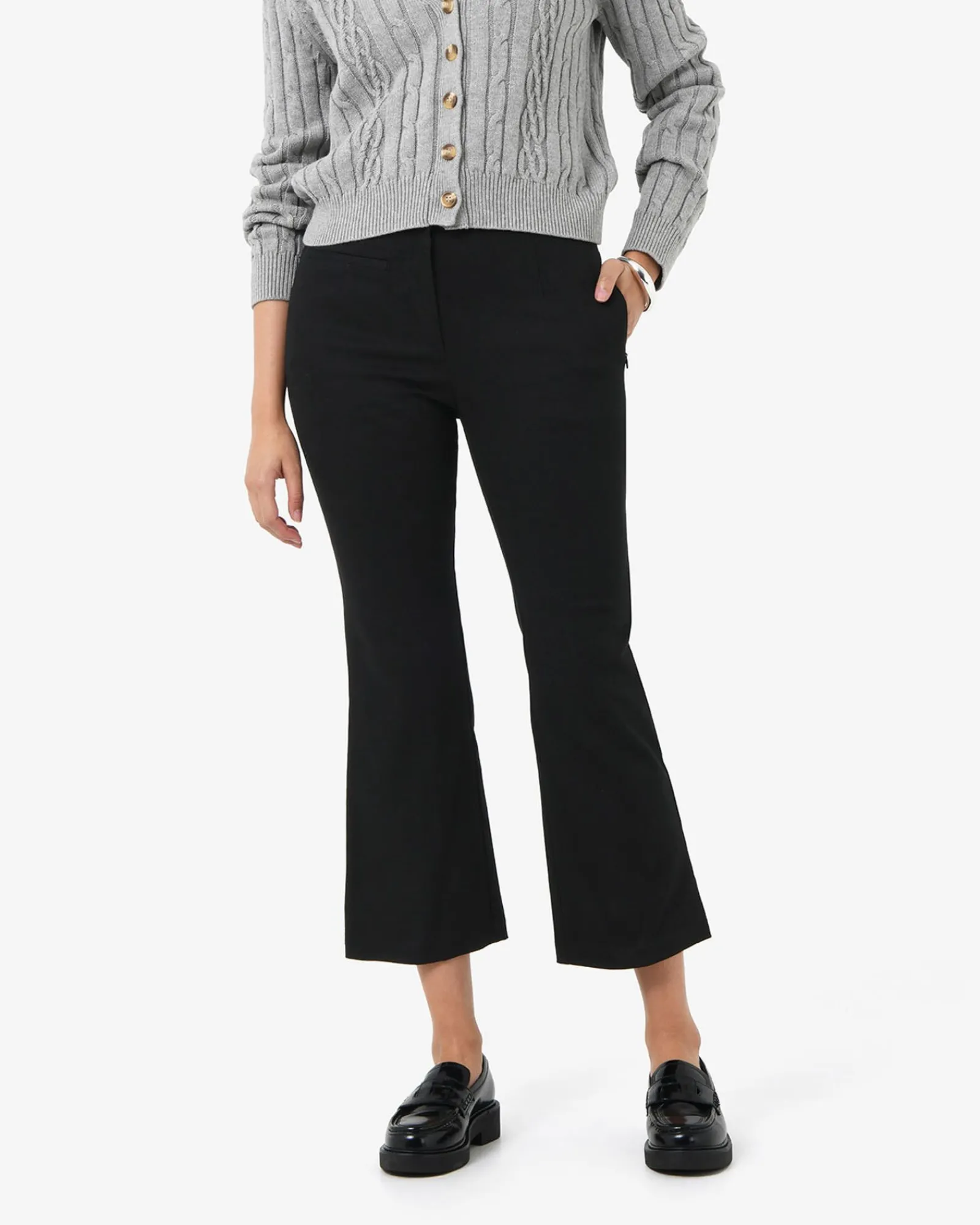 Forcast Alison Crop Flared Pants* Cropped Pants|High-Waisted Pants