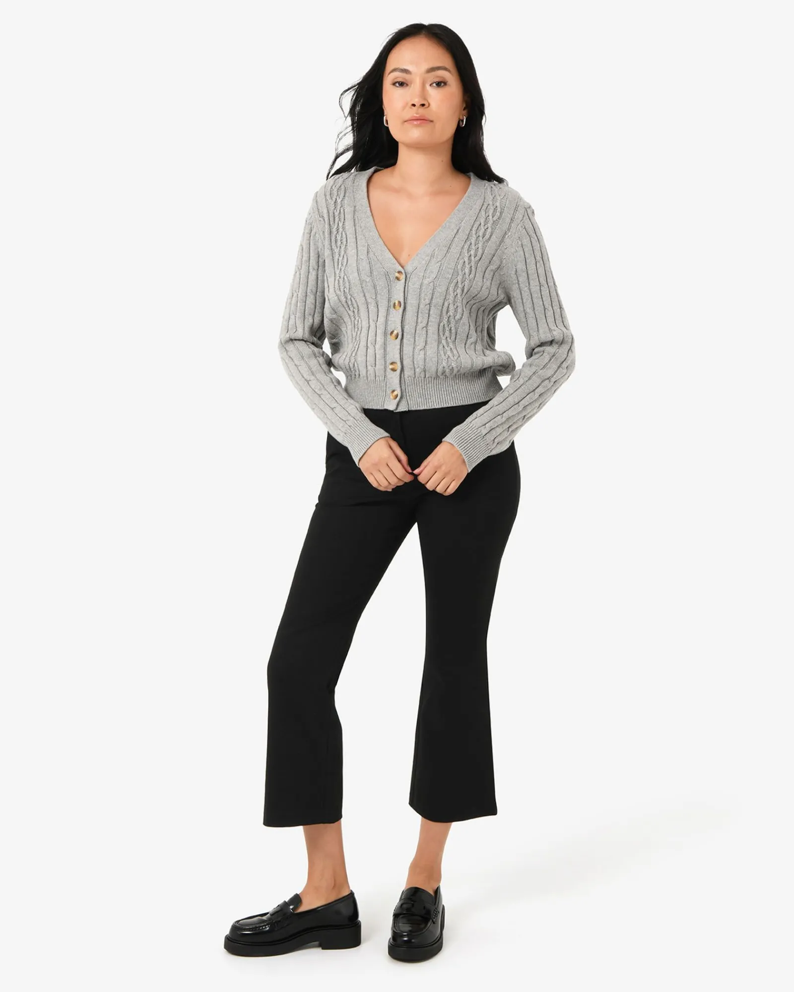 Forcast Alison Crop Flared Pants* Cropped Pants|High-Waisted Pants