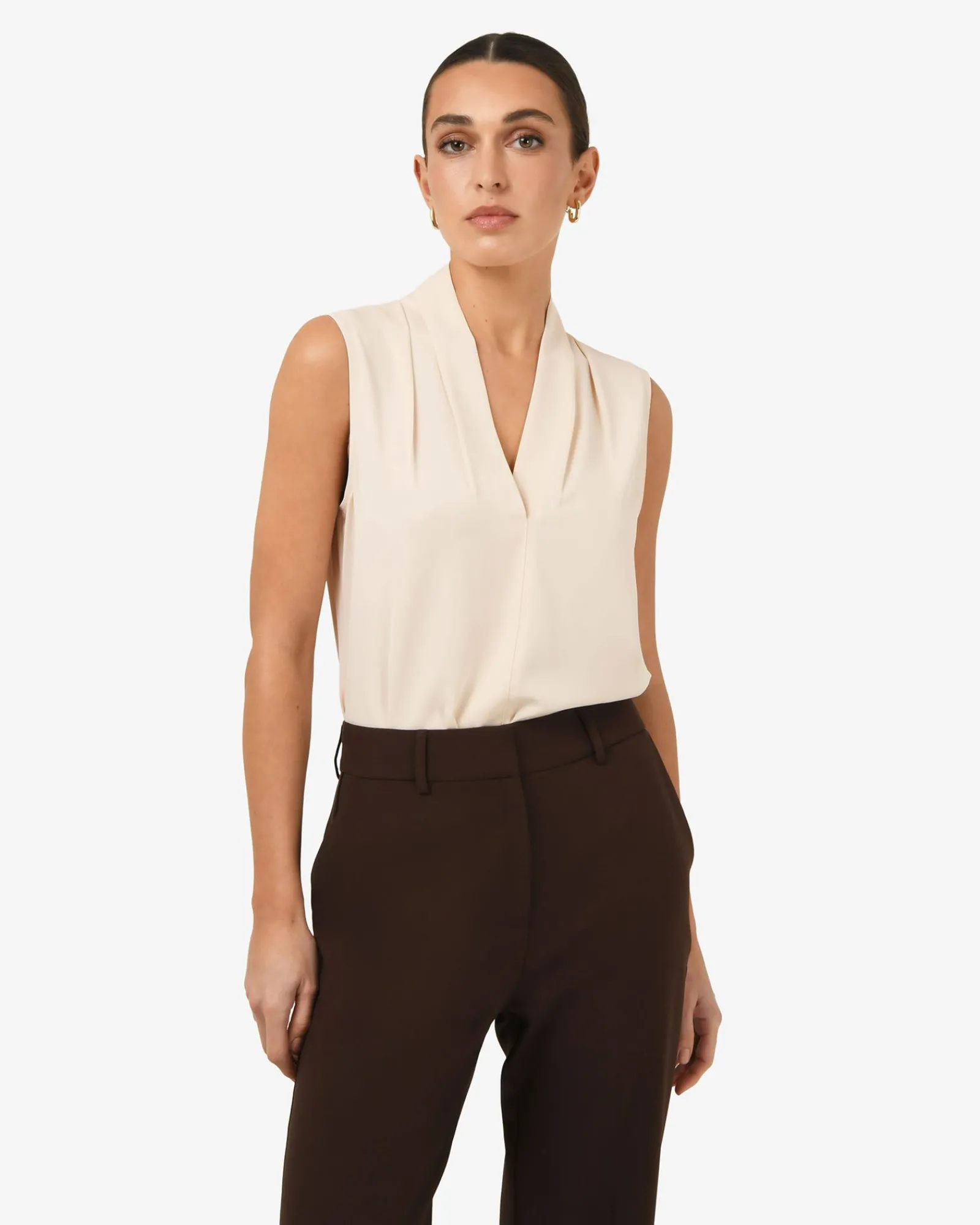 Forcast Alivia 2 V-neck Top* T-Shirts & Tops|Work Tops