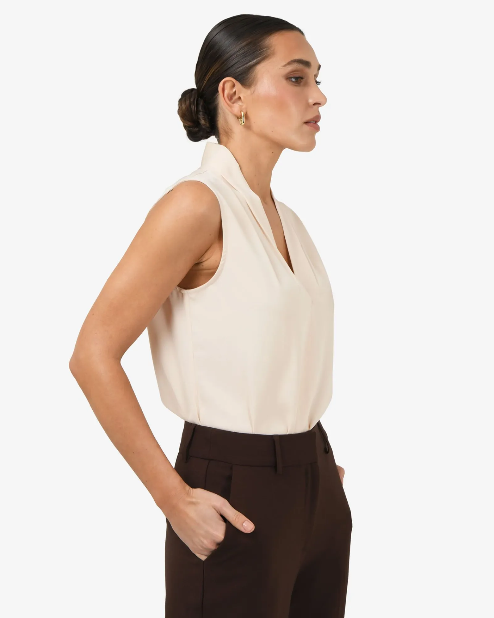 Forcast Alivia 2 V-neck Top* T-Shirts & Tops|Work Tops