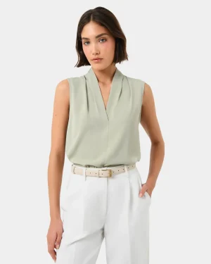 Forcast Alivia 2 V-neck Top* T-Shirts & Tops|Work Tops