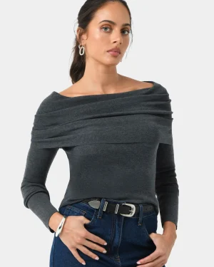 Forcast Ally Off Shoulder Knit* T-Shirts & Tops|Long Sleeve Tops