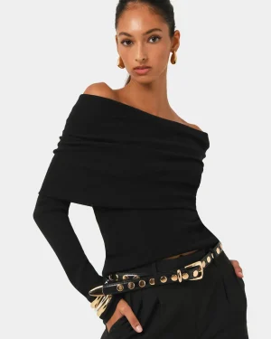 Forcast Ally Off Shoulder Knit* T-Shirts & Tops|Long Sleeve Tops