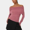 Forcast Ally Off Shoulder Knit* T-Shirts & Tops|Long Sleeve Tops