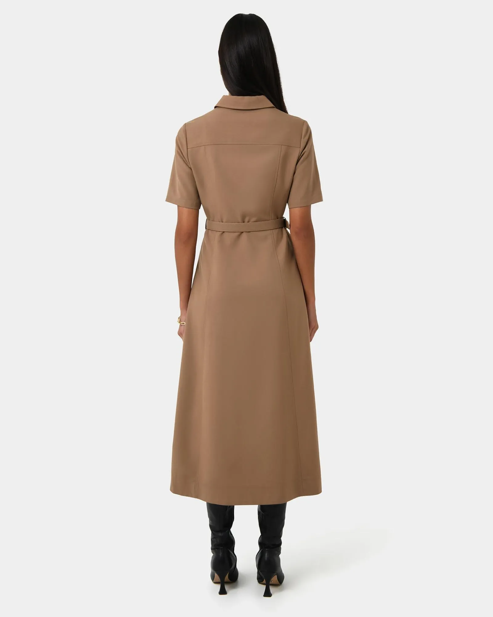 Forcast Amera Belted Utility Dress* Midi Dresses|Midi Dresses