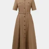 Forcast Amera Belted Utility Dress* Midi Dresses|Midi Dresses