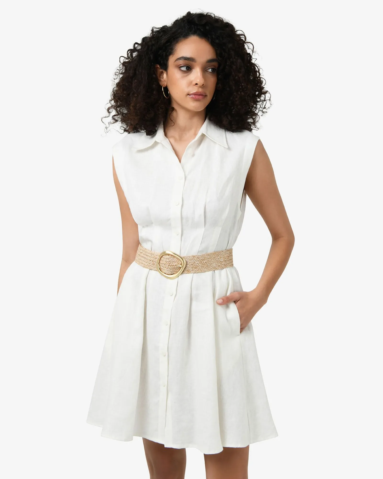 Forcast Ami Linen Mini Beach Dress* Conscious|Mini Dresses