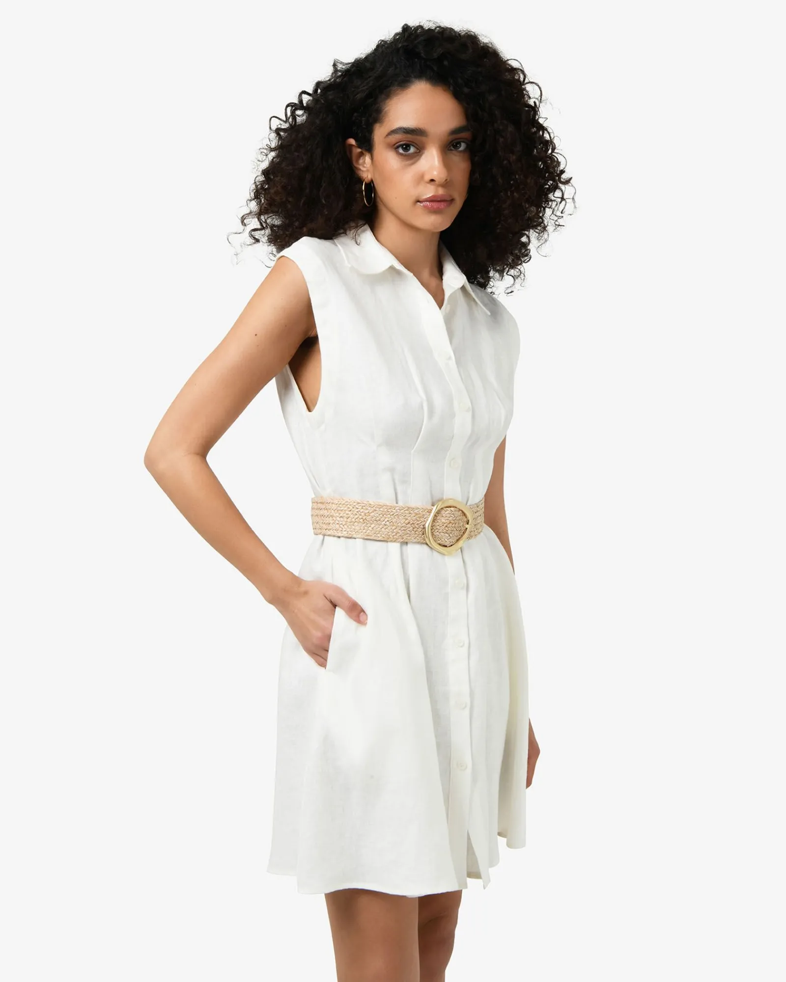 Forcast Ami Linen Mini Beach Dress* Conscious|Mini Dresses