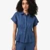 Forcast Ami Linen Pleated Tuck Shirt* T-Shirts & Tops|Shirts & Blouses