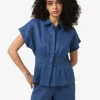 Forcast Ami Linen Pleated Tuck Shirt* T-Shirts & Tops|Shirts & Blouses