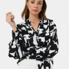 Forcast Anella Monochrome Print Blouse* Long Sleeve Tops|Shirts & Blouses