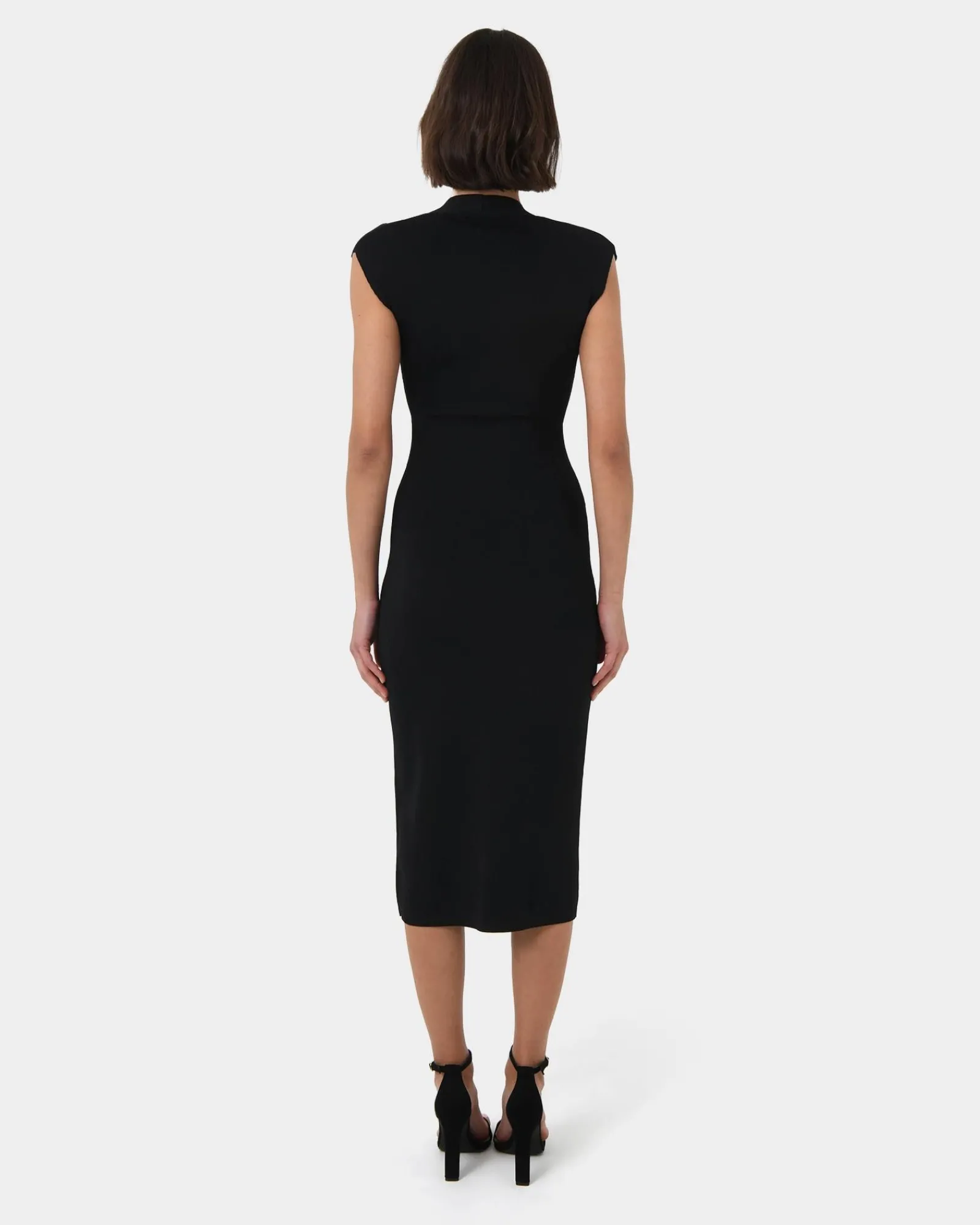 Forcast Ani Cross Over Knit Dress* Midi Dresses|Midi Dresses