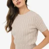 Forcast Anita Short Sleeve Cable Knit* T-Shirts & Tops|Work Tops