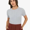Forcast Anita Short Sleeve Cable Knit* T-Shirts & Tops|Work Tops