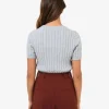 Forcast Anita Short Sleeve Cable Knit* T-Shirts & Tops|Work Tops