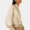 Forcast Anna Pleated Satin Blouse* Long Sleeve Tops|Shirts & Blouses