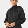Forcast Anna Pleated Satin Blouse* Long Sleeve Tops|Shirts & Blouses