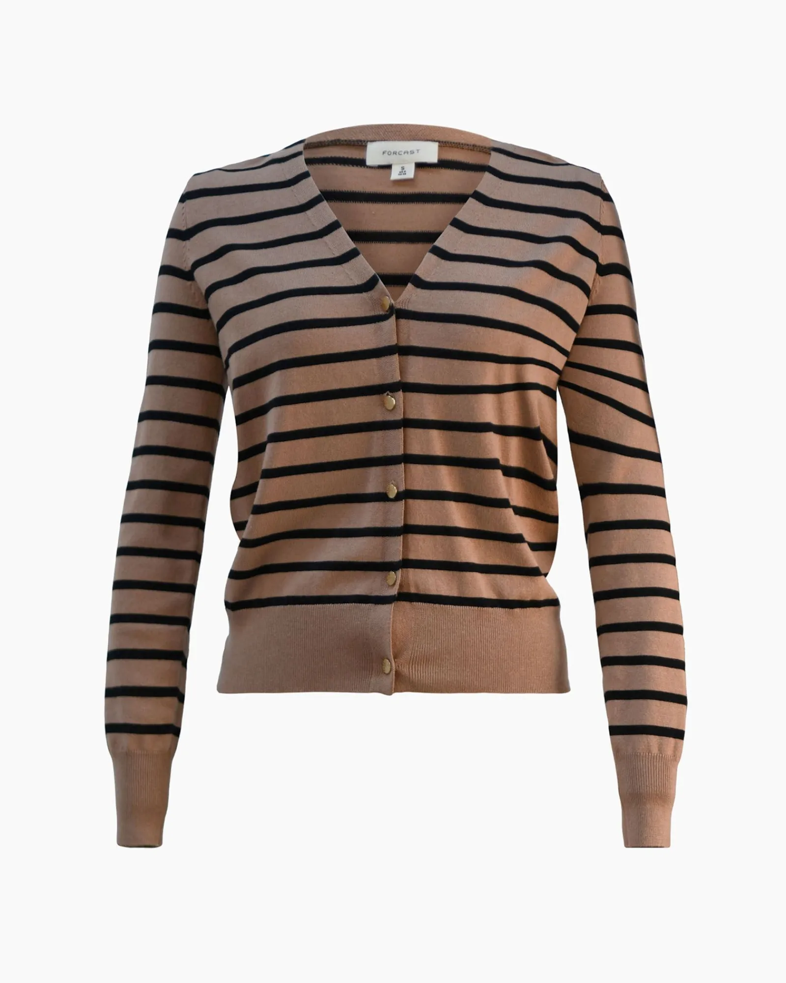 Forcast Arabell V-neck Stripe Cardigan* Long Sleeve Tops|Work Tops