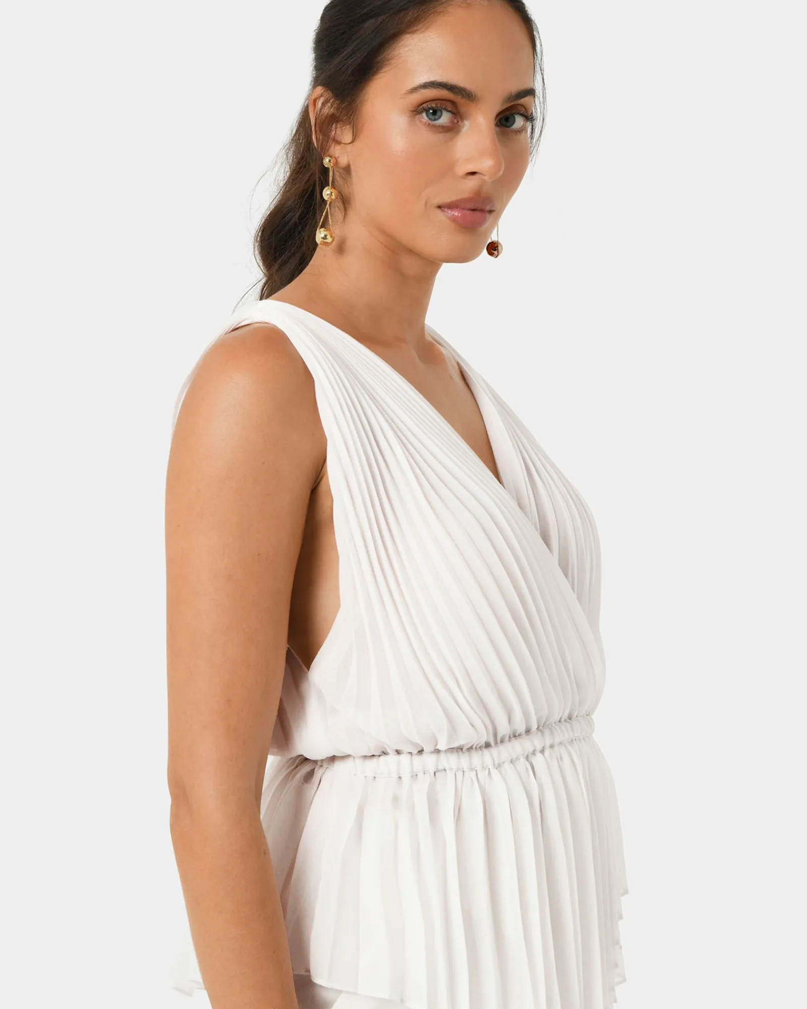 Forcast Arina Pleated Top* T-Shirts & Tops|Work Tops