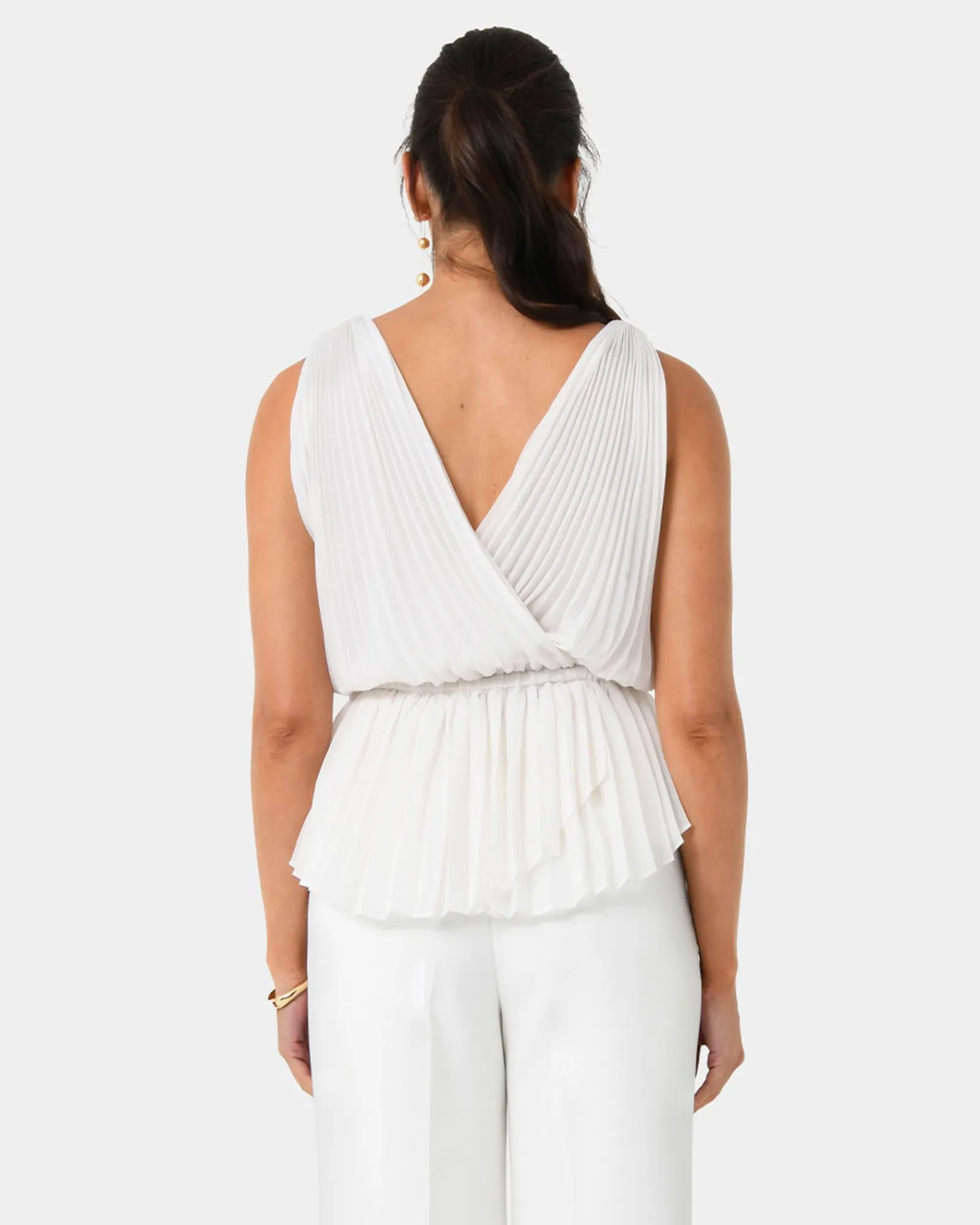 Forcast Arina Pleated Top* T-Shirts & Tops|Work Tops