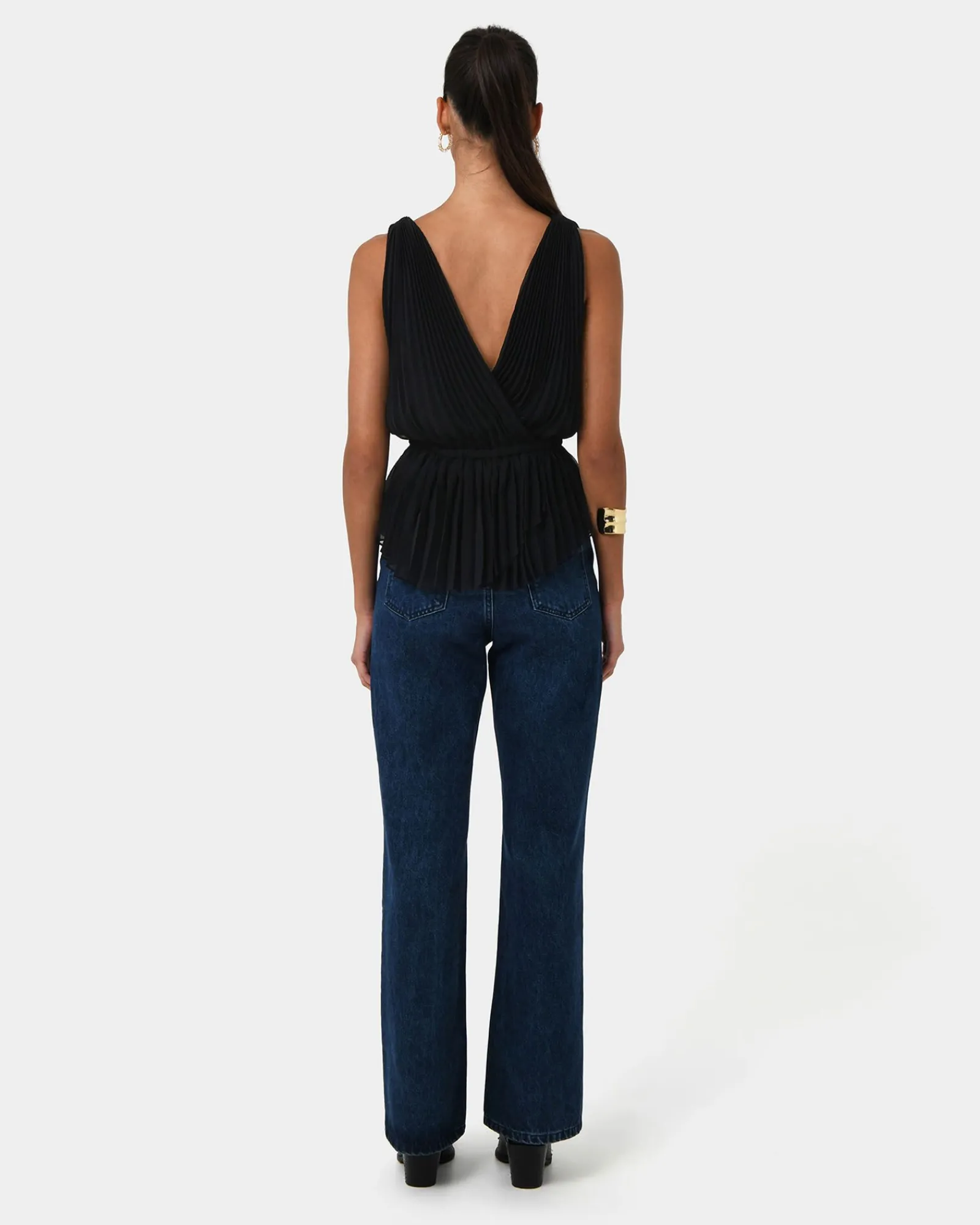 Forcast Arina Pleated Top* T-Shirts & Tops|Work Tops