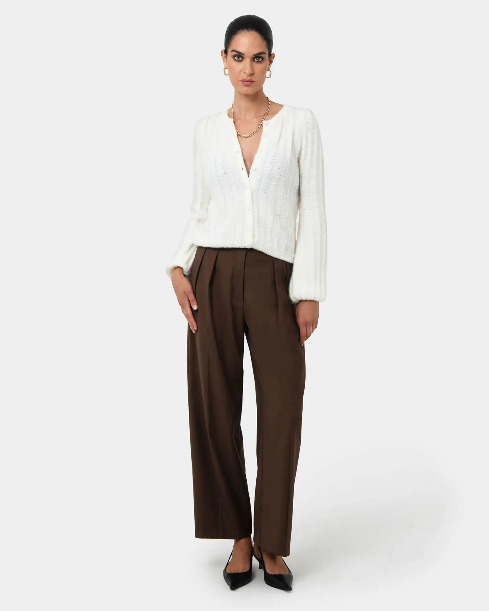 Forcast Aura Fluffy Knit Cardigan* T-Shirts & Tops|Long Sleeve Tops