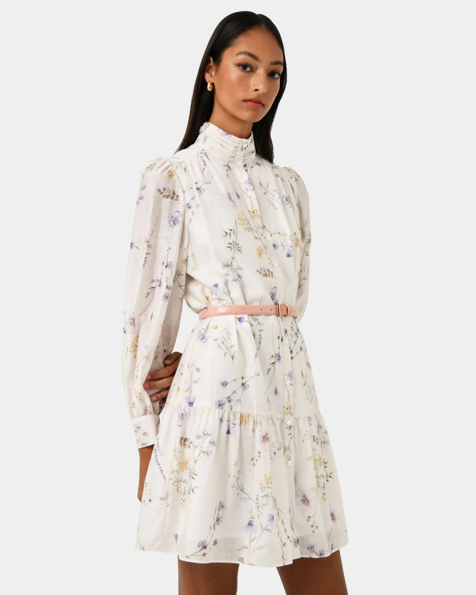 Forcast Aurae Floral Tiered Dress* Mini Dresses|Mini Dresses