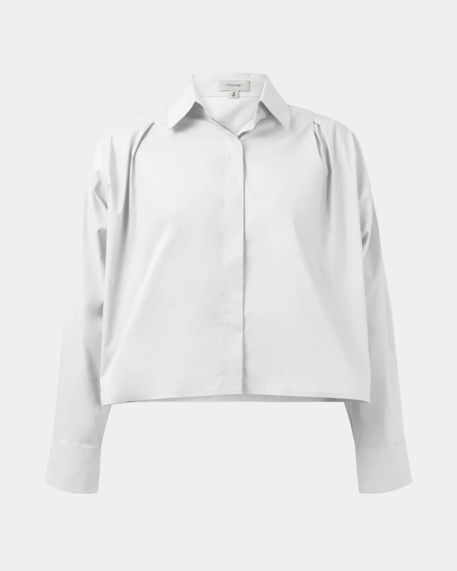 Forcast Baire Pleated Crop Shirt* T-Shirts & Tops|Long Sleeve Tops