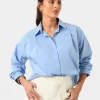 Forcast Baire Pleated Crop Shirt* T-Shirts & Tops|Long Sleeve Tops