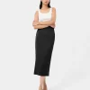 Forcast Bel Tailored Satin Midi Skirt* Midi & Maxi Skirts|Work Skirts